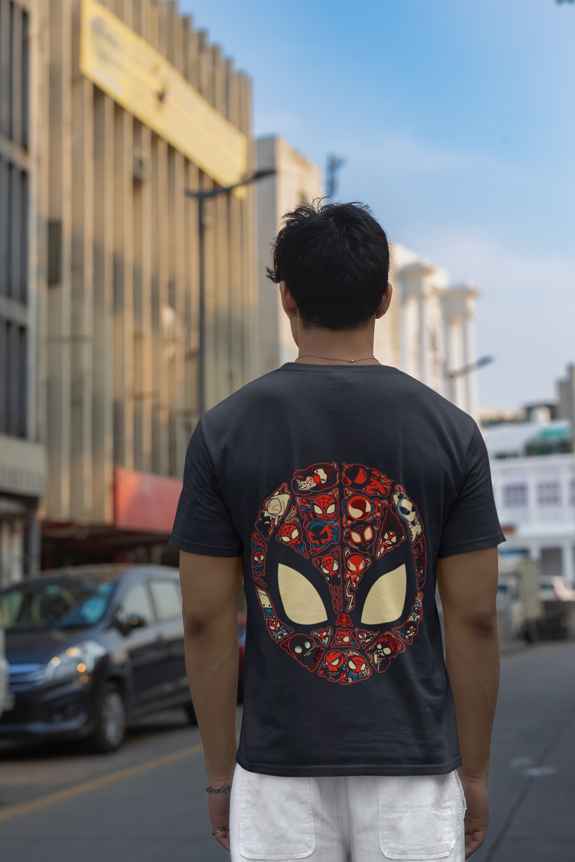 Spider Mask Graphic T-Shirt: Channel Your Inner Hero