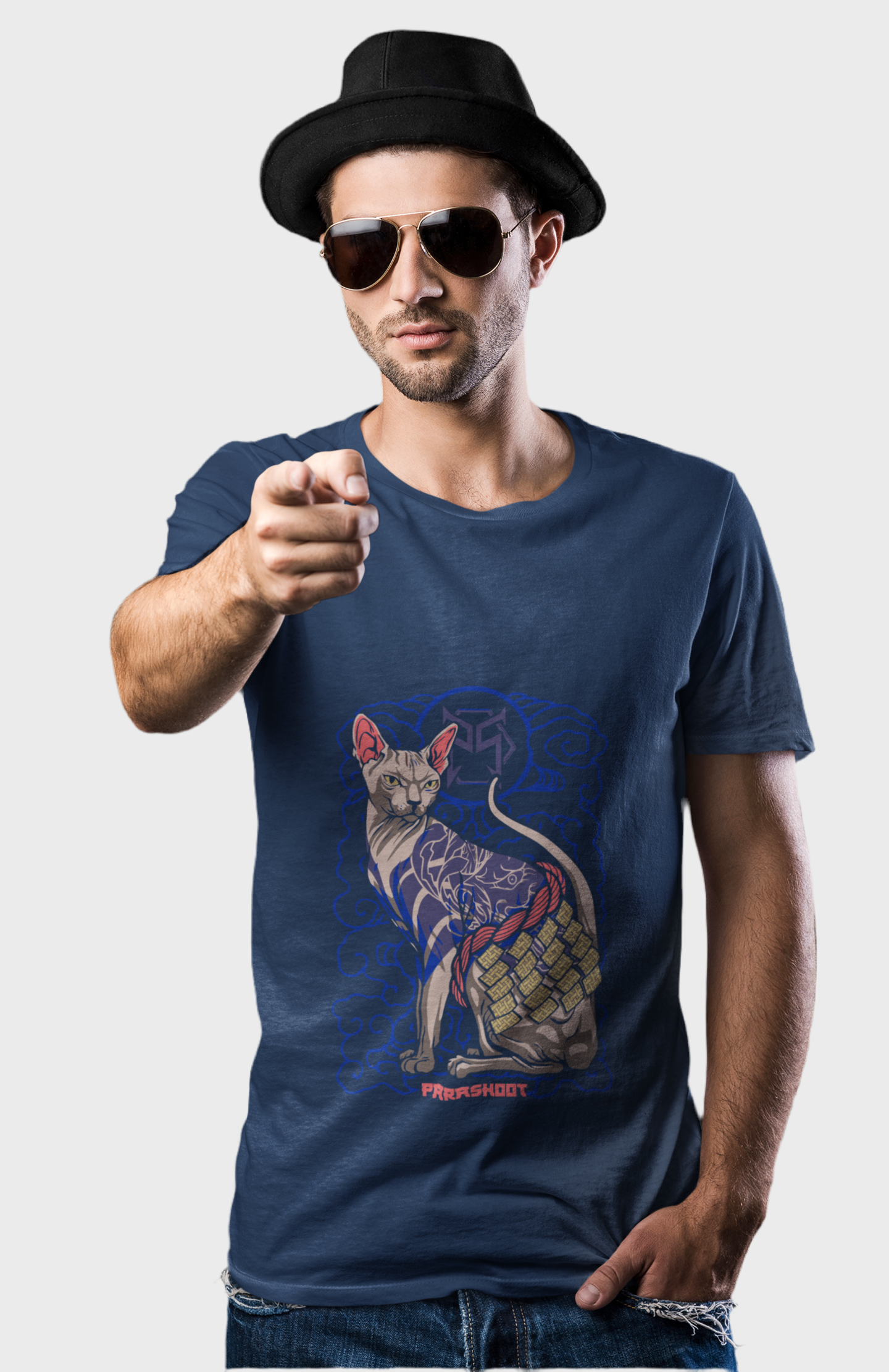 Tattooed Sphynx T-Shirt: Embrace the Feline Edge