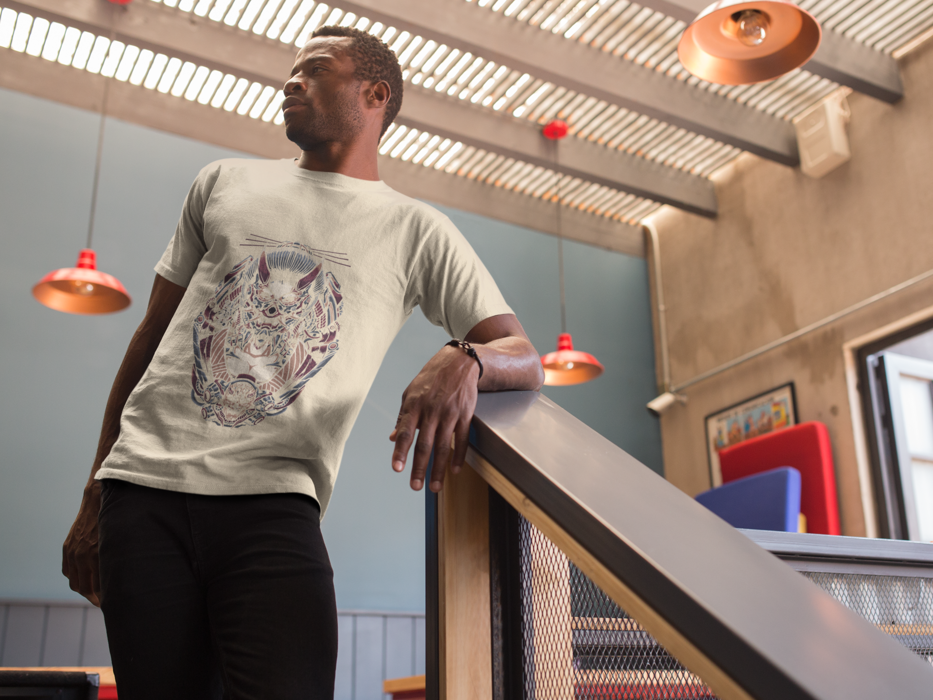 Cyber Oni T-Shirt: Merge Tradition with Futurism