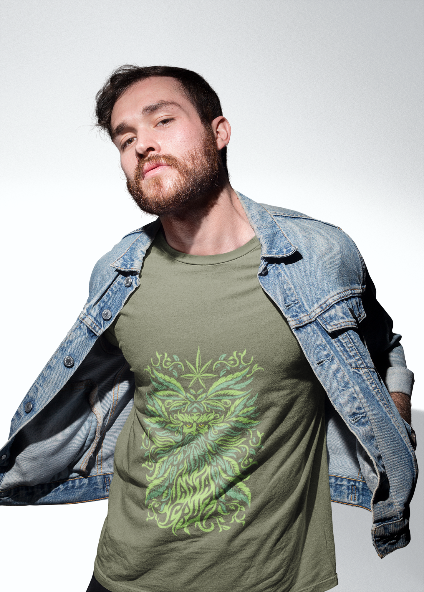 Weed Herb Face T-shirt