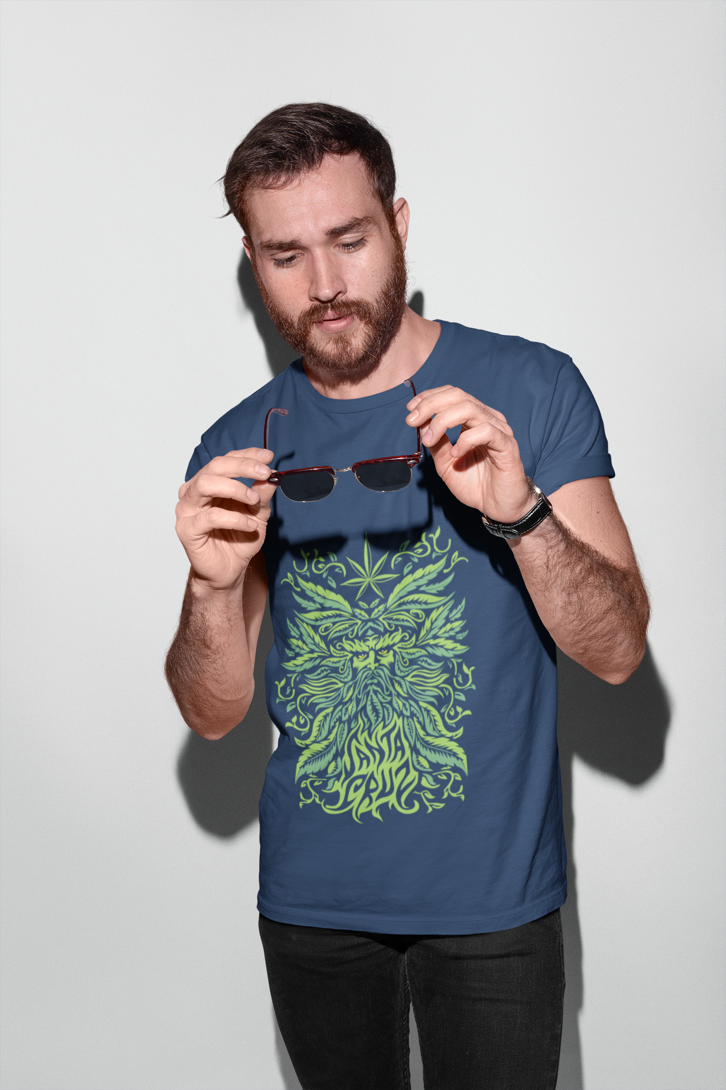 Weed Herb Face T-shirt